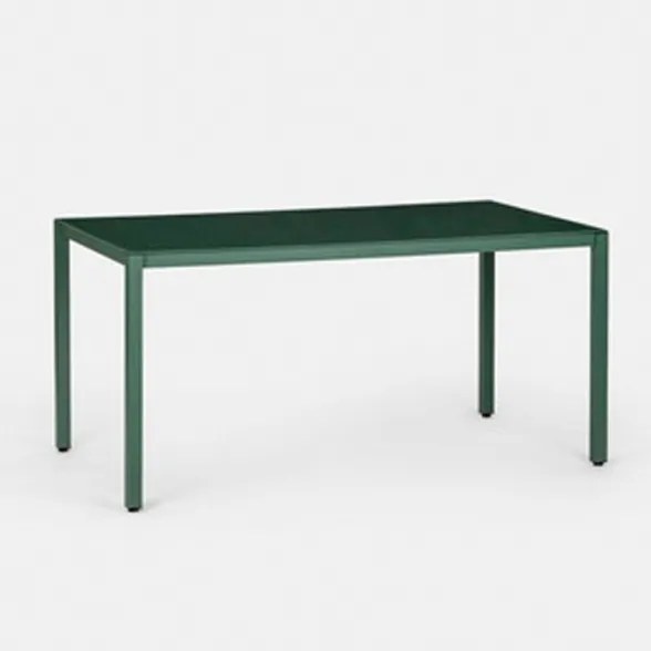 Set Tavolo Da Esterno 150x80x74h Cm Con 4 Sedie Minimal Verde