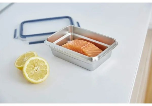 Tefal - Contenitore per alimenti 0,8 l MSEAL STEEL blu/acciaio inossidabile