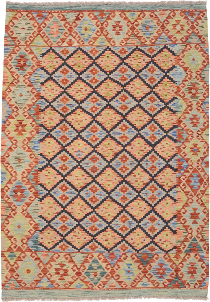 Kilim Tappeto 190x130 (Afghanistan) Tessuto A Mano