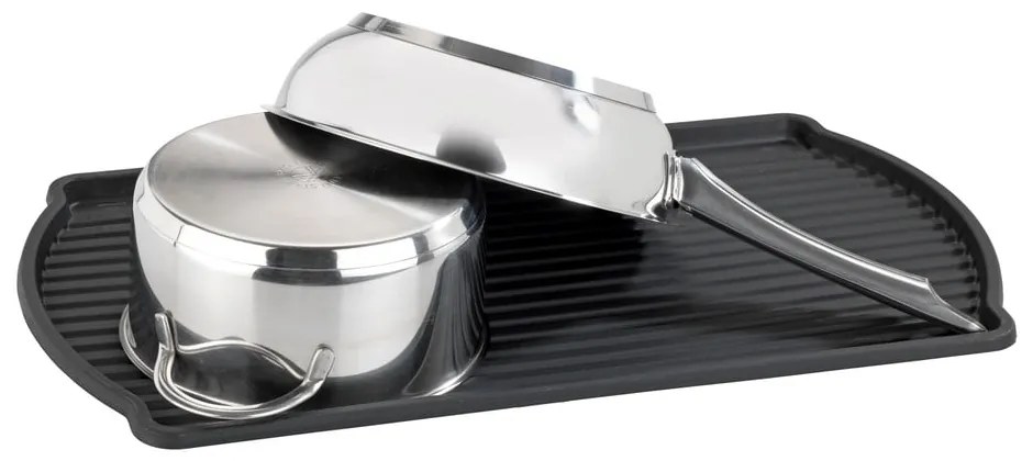 Scolapiatti nero a goccia Basic - Wenko