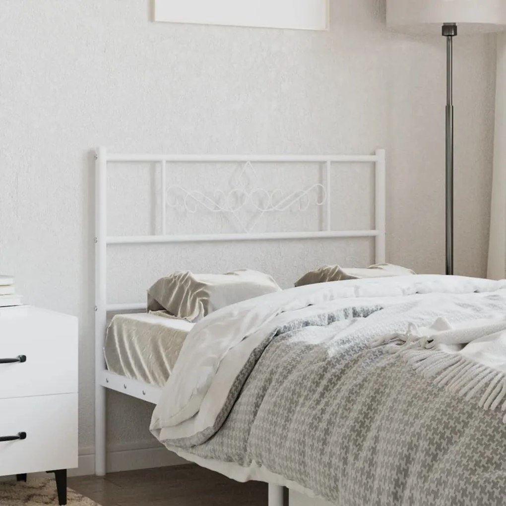 Testiera İn Metallo Bianco 100 Cm /