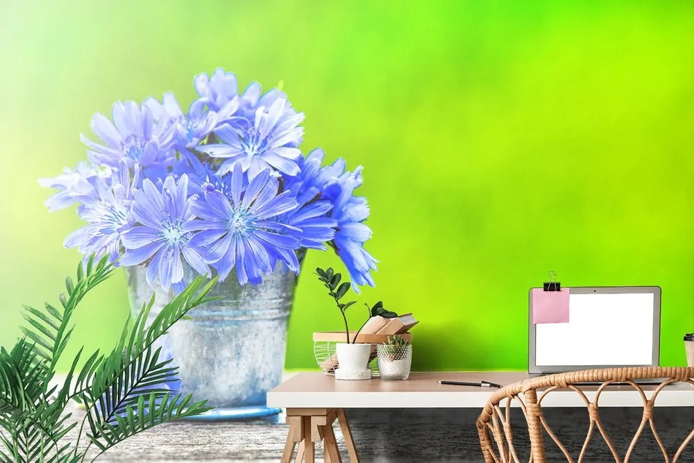 Carta da parati – Fiori nel secchio