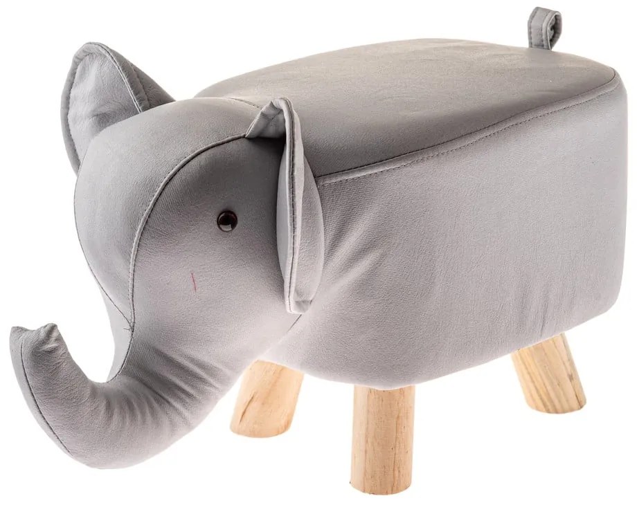 Sgabello per bambini grigio chiaro Elephant – Dakls