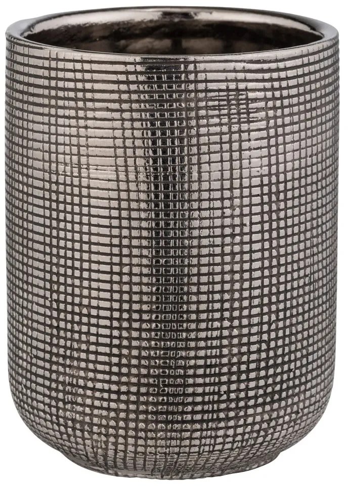 Tazza per spazzolino da denti in ceramica argento Rivara - Wenko
