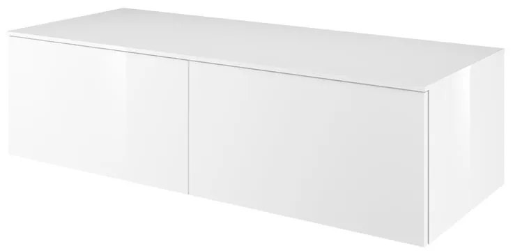 Mobile da bagno sotto lavabo Neo  laccato lucido L 120 x H 33 x P 48 cm 2 cassetti, lavabo non incluso