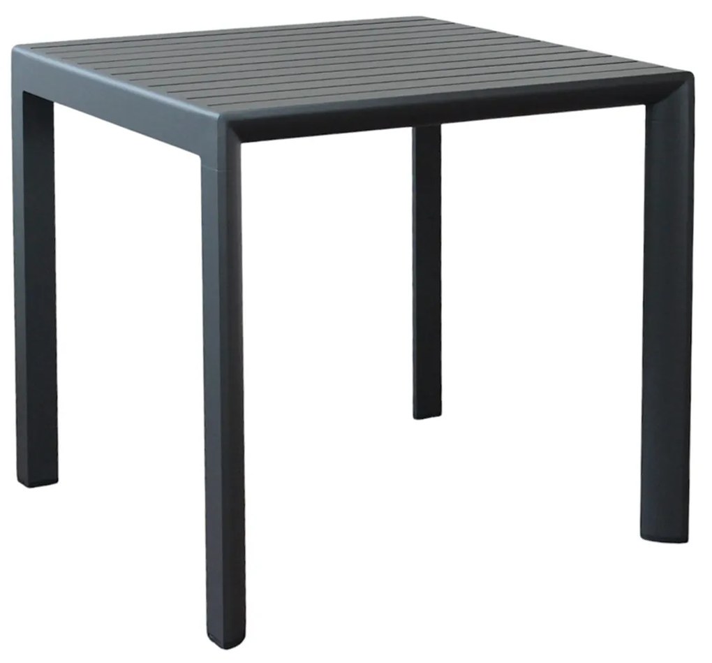 ALBEN - tavolo con struttura in alluminio 80 x 80