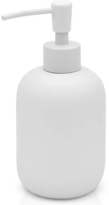 Dispenser sapone liquido dappoggio grigio chiaro in ceramica soft touch