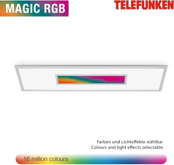 Pannello LED RGBW dimmerabile LED/20W/230V argento + telecomando