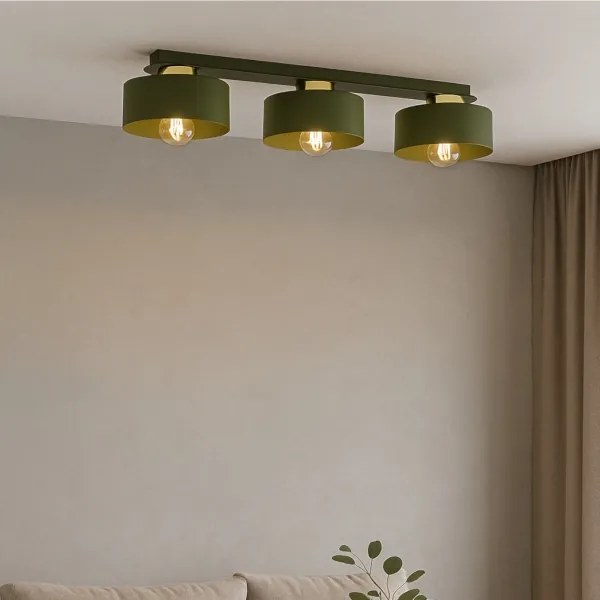 Plafoniera IGNIA 3xE27/60W/230V verde/oro