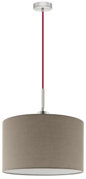 Eglo - Lampadario LED a cavo TUNJA 1xE27/60W/230V taupe
