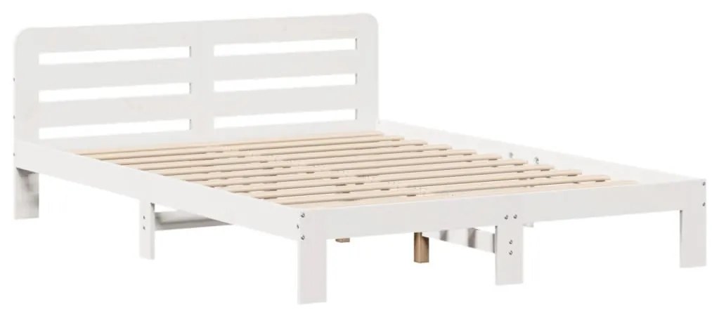 Letto senza materasso bianco 160x200 cm legno massello di pino