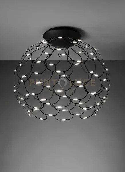 Lamoi lampada da soffitto media nero a led 2700k  8035lm 72w d.60cm...