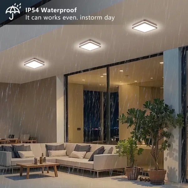 Brilagi-LED Lampada da esterno con sensore BENE LED/24W/230V 26x26 cm marrone IP54