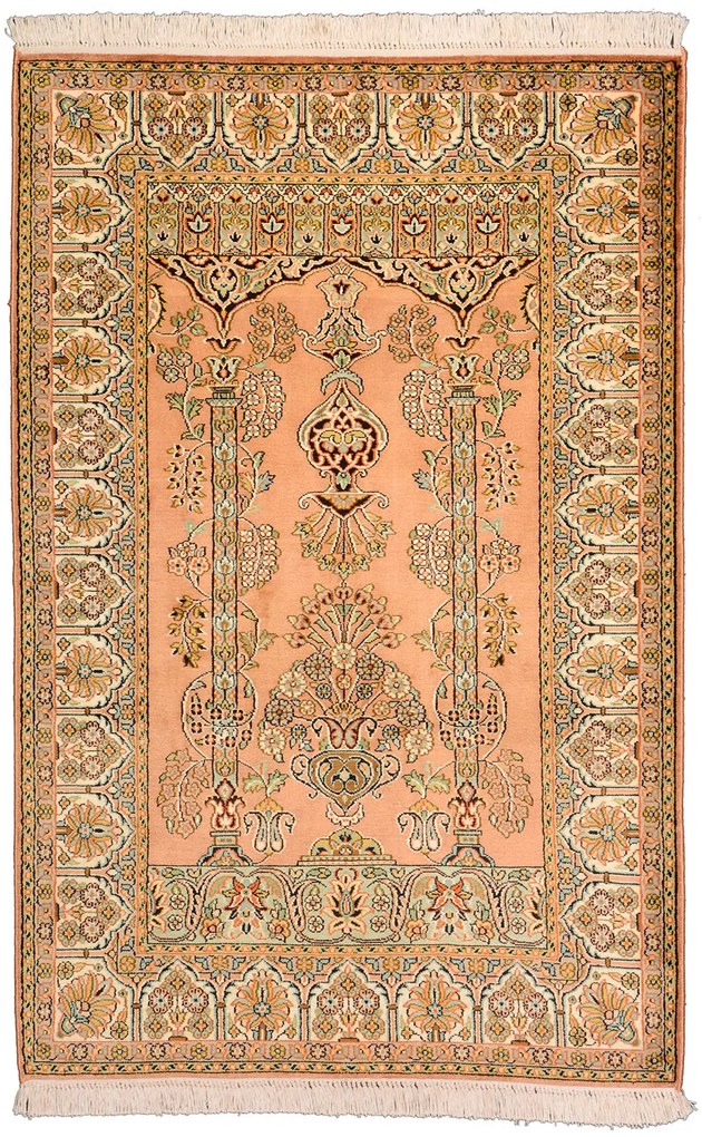 Cashmere Silk Tappeto orientale 130 x 80 Beige (Indian) Annodato A Mano