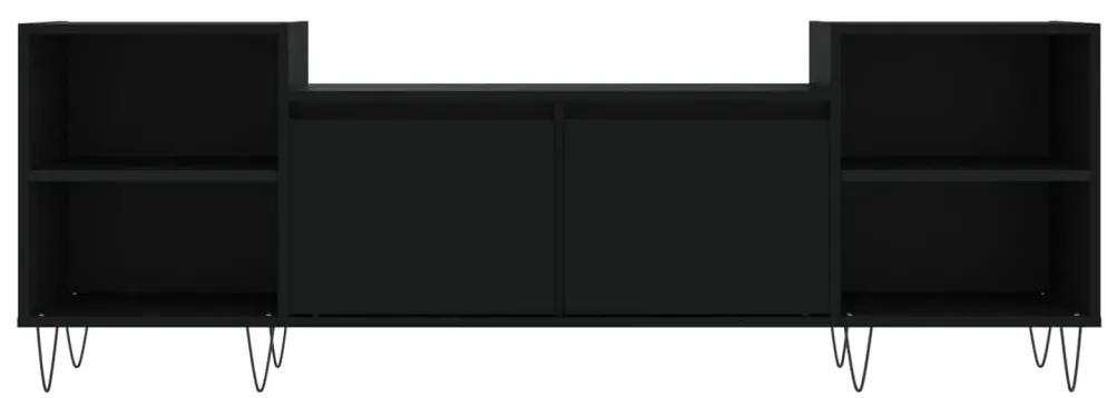 Mobile porta tv nero 160x35x55 cm in legno multistrato