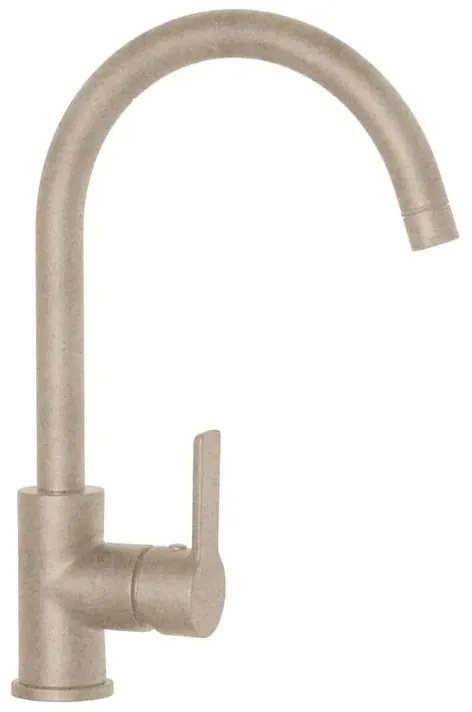 Rubinetto da cucina fisso a collo di cigno Aquasound avena verniciato opaco SCHOCK