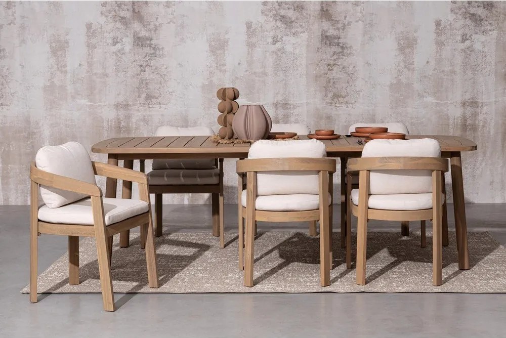 Sedia da esterno di colore naturale in legno massiccio Pablo – Bizzotto