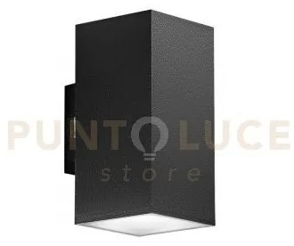 Applique biemissione led polo nera quadrata 16w 1960lm cct 3000k / ...