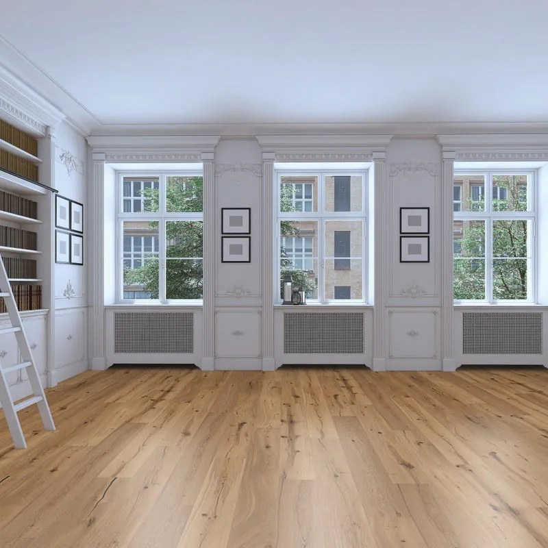 Parquet multistrato scala M in rovere biondo spazzolato natura sp. 14/4 mm 2.263 m²