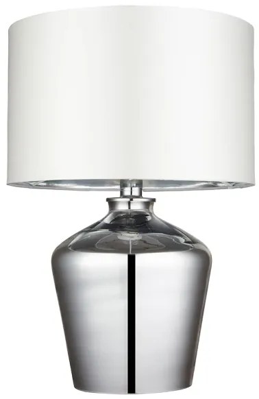 Endon 61198 - Lampada da tavolo WALDORF 1xE27/10W/230V cromo lucido/bianco