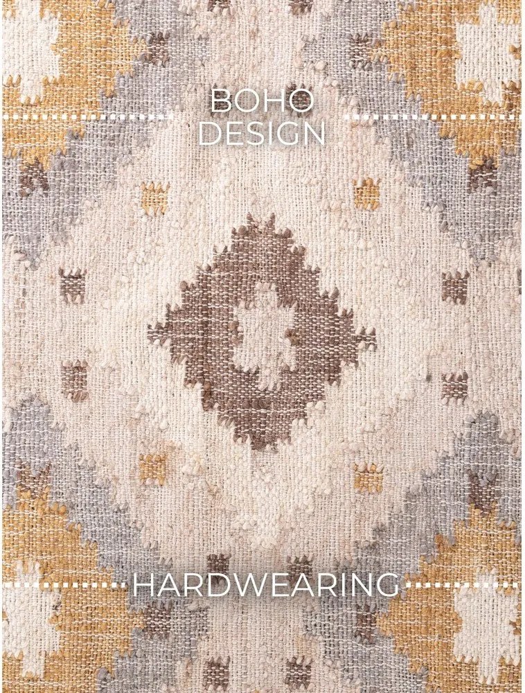 Passatoia color crema in iuta tessuta a mano 80x200 cm Roya Imani – Elle Decoration