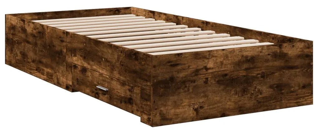 Giroletto con cassetti rovere fumo 75x190 cm legno multistrato