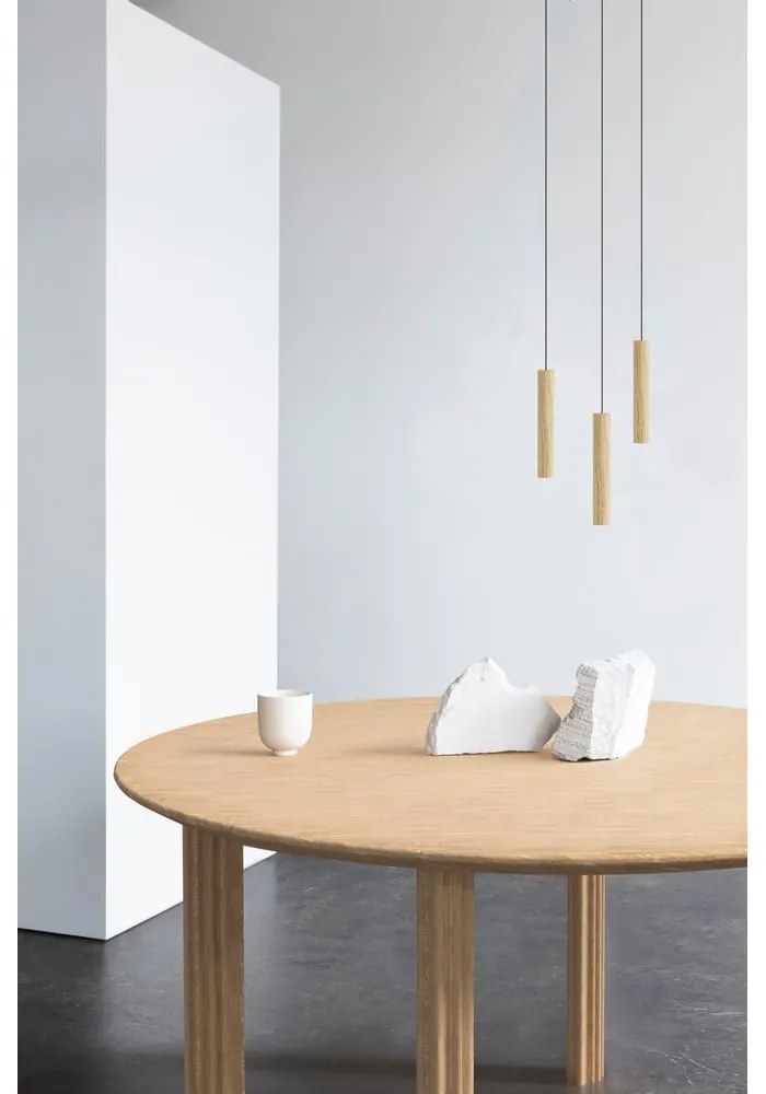 Lampada a sospensione a LED con paralume in legno ø 3 cm Chimes - UMAGE