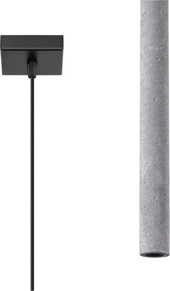 Lampadario grigio in calcestruzzo Fideus – Sollux