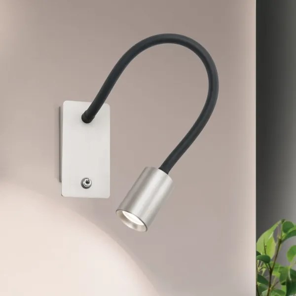 Orion WA 2-1342 - LED Lampada da parete flessibile piccola KURT LED/5W/230V argento