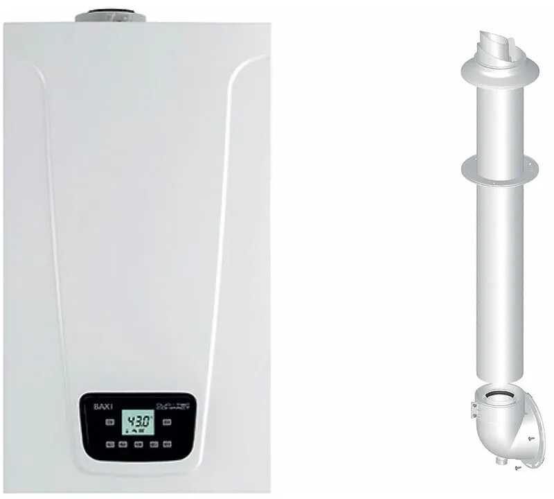 Caldaia Baxi Duo Tec Compact E 28 a condensazione con kit fumi A7722083