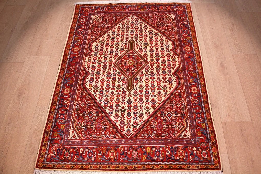 Hamedan Tappeto 110x150 (Iran) Annodato A Mano
