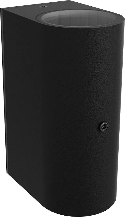 Applique Stondata 2xGU10 con Sensore Crepuscolare IP65 - Nera