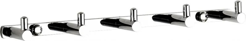 Mexen gancio per asciugamano con cinque supporti, cromo - 709165-00