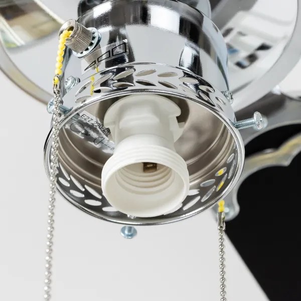 ZEVENTI - Ventilatore da soffitto NAVAGIO 1xE27/60W/230V nero/bianco