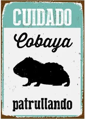 Distintivo Magnet Steel Cuidado Cobaya Patrullando 14,8 x 21 cm
