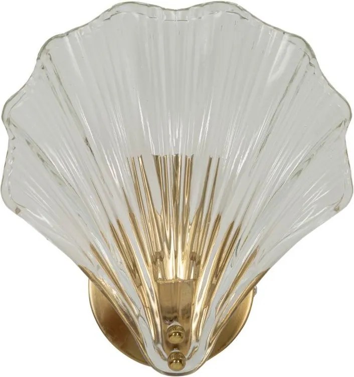Lampada da parete dorata in vetro Da Muro Shell – Mauro Ferretti