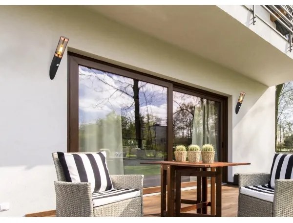 Globo 3157BC - Applique da esterno BOSTON 1xE27/23W/230V IP44 nero/rame