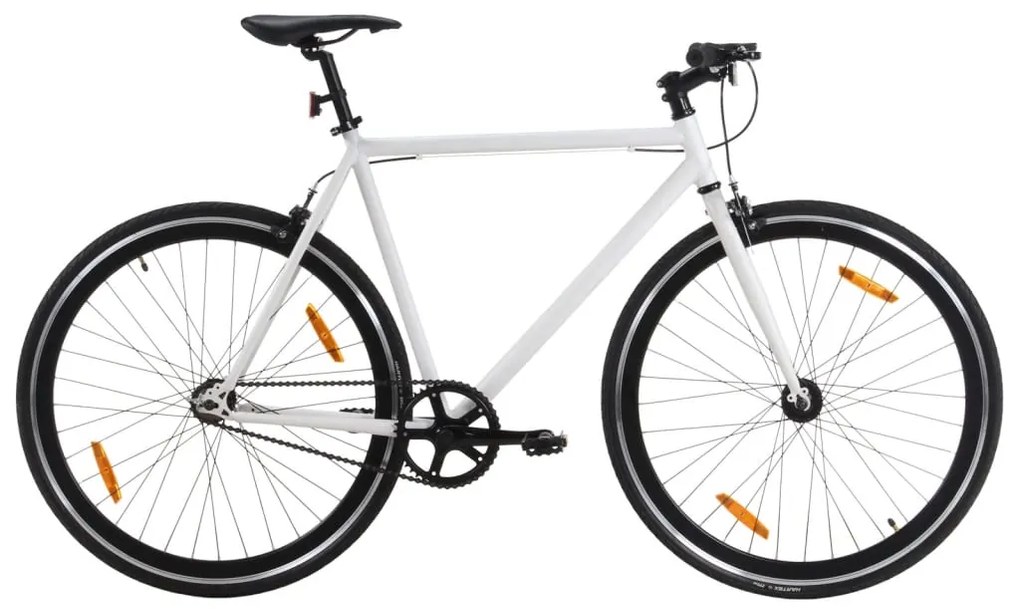 Bicicletta A Scatto Fisso Bianca E Nera 700c 59 Cm /