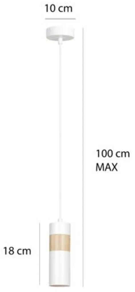 Lampadario a sospensione AKARI 1 WHITE