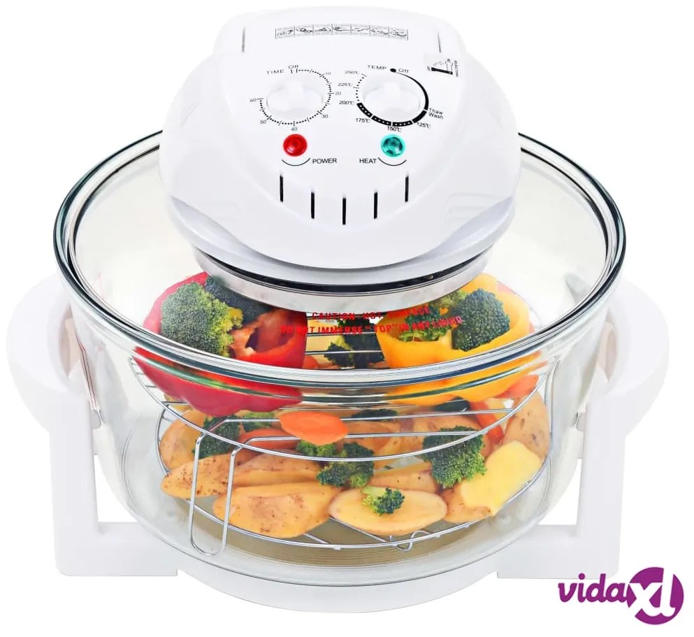 vidaXL Forno Alogeno a Convezione con Anello di Estensione 1400 W 17 L