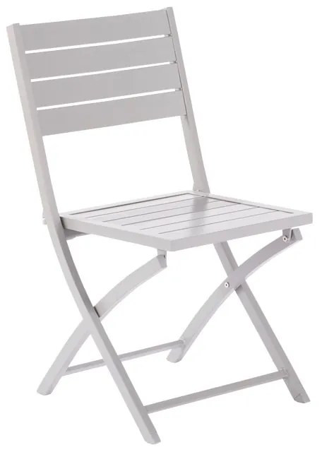 Sedia da giardino in alluminio pieghevole Xara NATERIAL, seduta in alluminio grigio, set da 2 pezzi