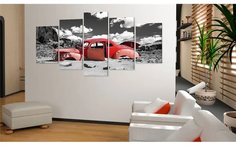 Quadro In isolamento  Colore Rosso, Dimensioni e Misure 100x50