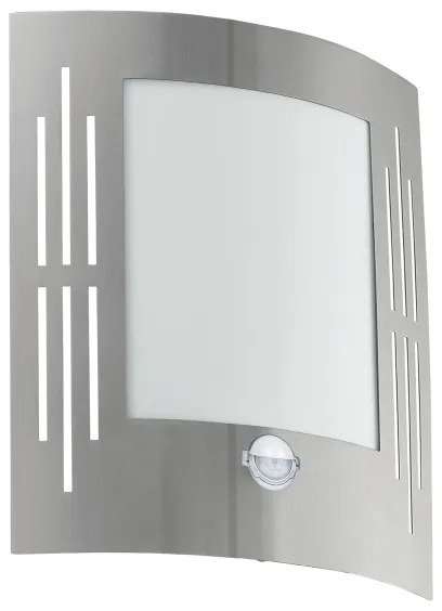 EGLO 88144 - Applique da esterno con sensore CITY 1xE27/15W