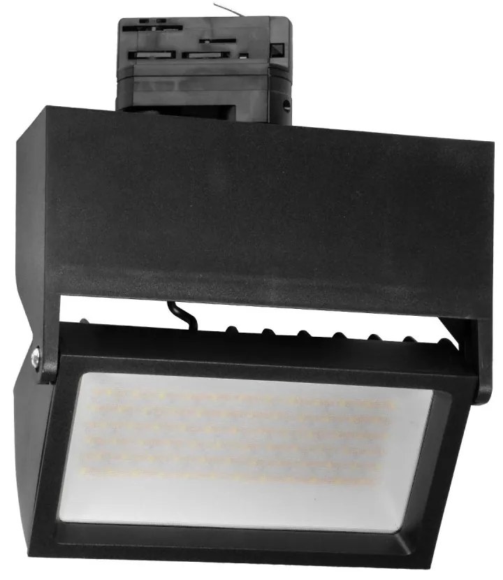 Faro LED 44W Rettangolare Trifase CRI92 CCT Nero con driver Philips Colore Bianco Variabile CCT
