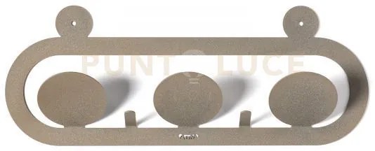 Appendiabiti di design frog beige in ferro 40x15,5h cm