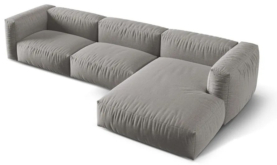 Divano angolare modulare grigio chiaro (angolo destro) Martina - Micadoni Home