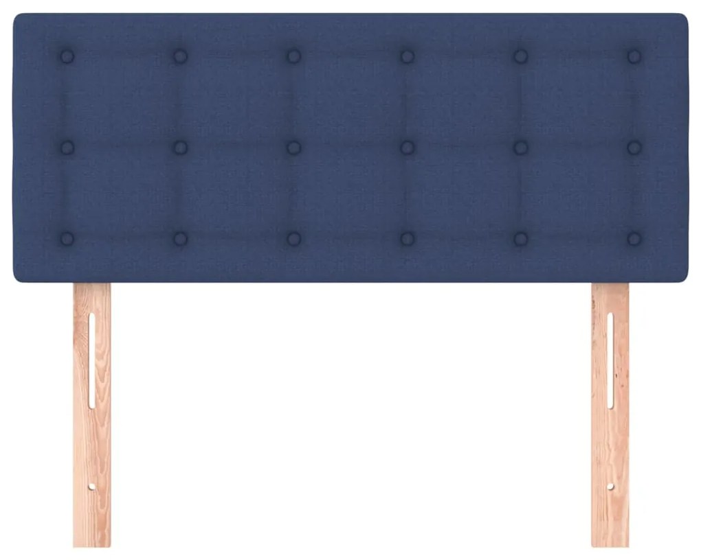 Testiera blu 100x5x78/88 cm in tessuto