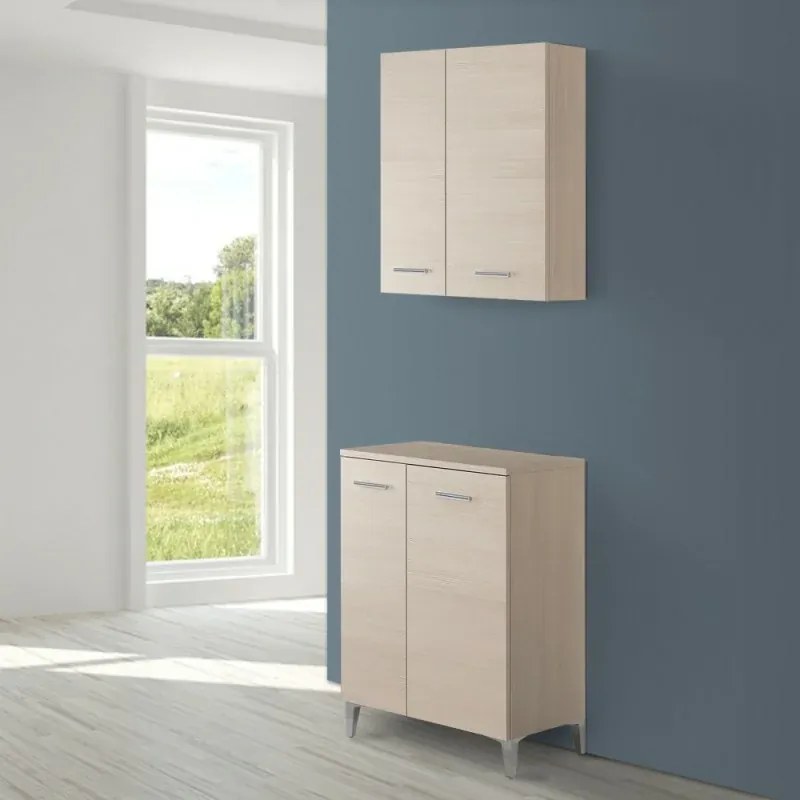 Mobile da terra multiuso 60x34 cm larice con ante reversibili Desya