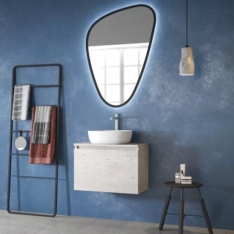 Mobile bagno 60 cm con piano per lavabo da appoggio SP-60B - KAMALU