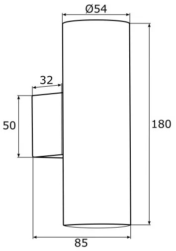 Argon 0909 - Applique MITOS 2xGU10/5W/230V nero